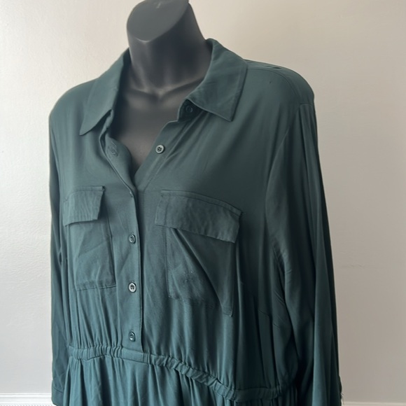 Mini Challis Button-Front Shirt Dress - Picture 8 of 16